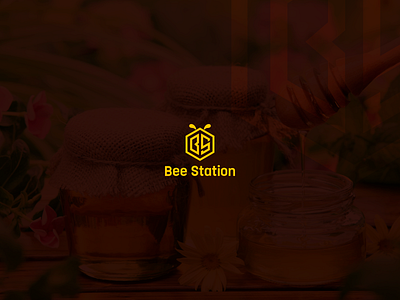 Bee Station app bee beestation brand design brand identity branding cairo clean clean ui creative design flat icon illustration logo minimal station vector vienna