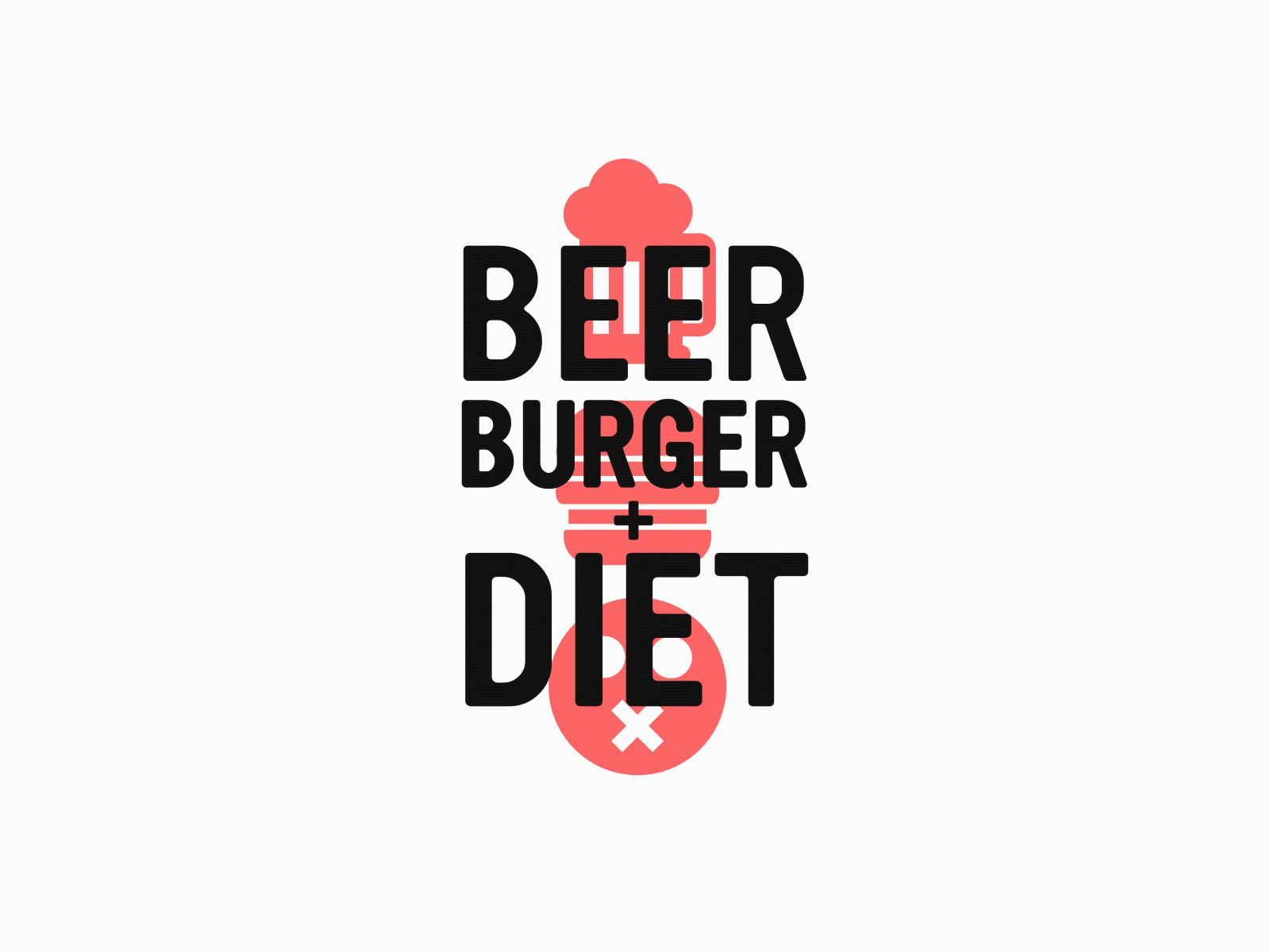 Beer Burger Diet Logo animation Glitchy Effect animation animation action animation design custom animation custom lettering design illustration lettering logo logo logo animation