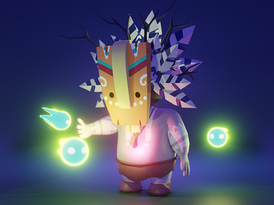 Tiki Shamon Character Design in Blender