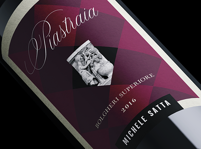 Piastraia Wine Label Restyling bottle branding label logo logotype logotypes packaging product wine winebranding winelabel winelogo