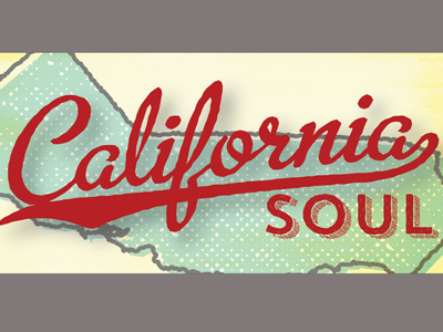 California Soul california halftone script font