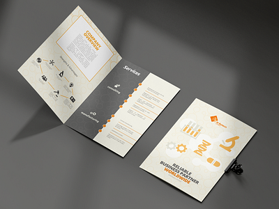 M.Biotech Brochure icon illustration minimal print typography