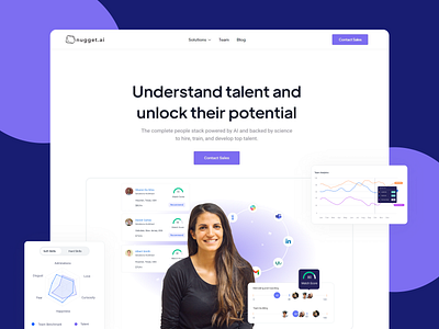 nugget.ai Landing Page design digital design graphic design illustration landingpage nugget.ai ui ux website