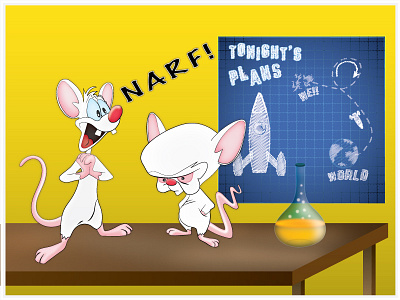 Pinky and Brain colors creative design illustration kids