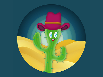 Cactus On Vacation colors creativity design illustration playing