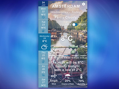 UI Weather App adobe design prototype ui webapp xd