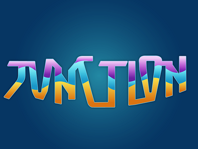 Junction abstract colors design fun illustration letters play words