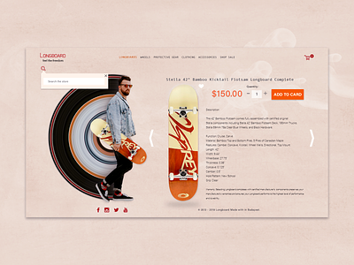 Longboard branding colors creativity design ecommerce fun photoshop playing product ui ui design uxui website