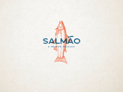 salmao logo branding design illustration logo minimal vector
