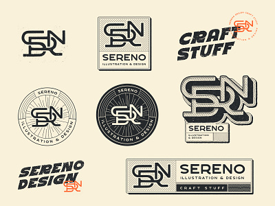 SRN rebrand DRB branding design design art illustration letters logo monogram monogram logo stamp design typography vector vintage