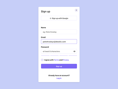 #DailyUI [01]: Sign up form