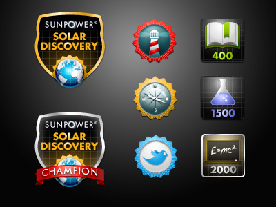 Sunpower Badge Designs badges iconography social symbols