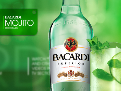 Bacardi Mojito atmosphere branding interface