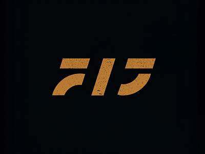 FIT Monogram color design logo symbol type vintage