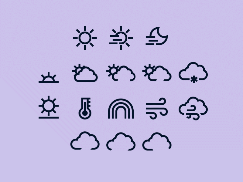 Animated weather icons