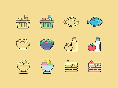 Hand drawn icons: Food coronavirus design digital art food graphic design icon icons icons8 ui ux vector