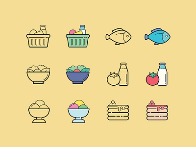 Hand drawn icons: Food