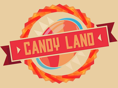 Candy Land candy illustrator land orange pink ribbon