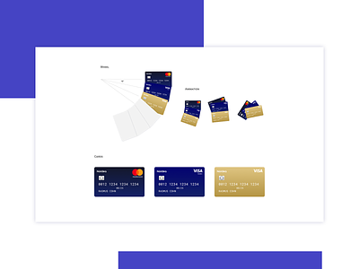 Card wheel - visuals of Nordea project bank branding design graphic design skeuomorphism ui