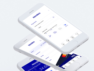 Nordea App - Payments and wallet! app bank app design concept interaction design minimal ui uiux ux vector
