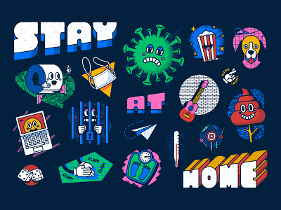 Stay at home, the board game IV board game coronavirus covid 19 design illustration stay at home