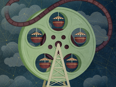 Curtocircuito big wheel film festival film reel poster short film