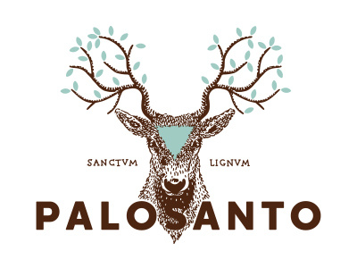 Palosanto branding deer furniture logo