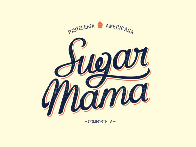 Sugar Mama bakery branding cake shop lettering logo patisserie