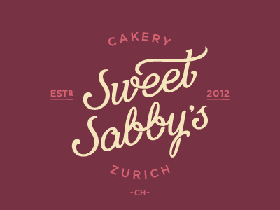 Sweet Sabbys Logo branding cakery custom type lettering logo pattiserie