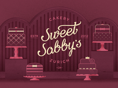 Sweet Sabbys illustration cakery cakes patisserie