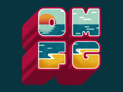 OMFG 3d davidsierra design graphicdesign illustration lettering omfg sign type typography