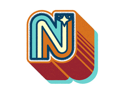 N is for North Star 36daysoftype alphabet davidsierra design drop cap font illustration letter lettering type typography