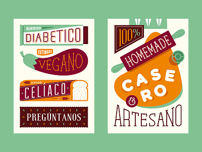 Lusco & Fusco II bakery design illustration lettering vegan