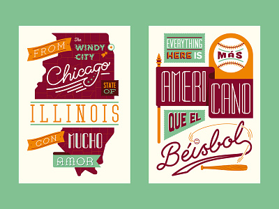 Lusco & Fusco IV bakery baseball chicago davidsierra design illinois illustration lettering poster type typography vector