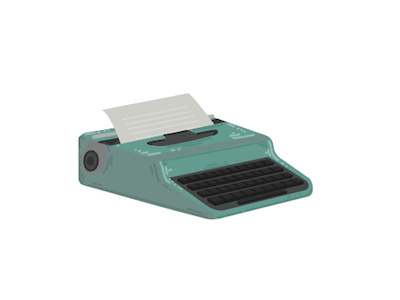 My blue typewriter cintiq drawing illustration illustrator typewriter wip