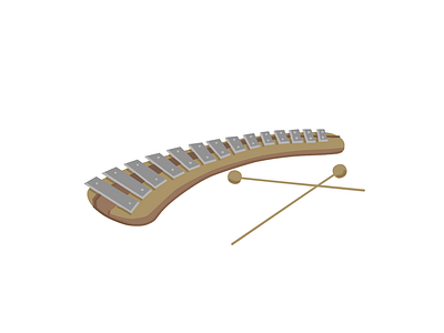 Xylophone adobe illustrator animation drawing illustration instrument percussion vector wacom cintiq xylophone