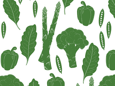 Green vegetables adobe illustrator cintiq design go green illustration pattern surfacedesign vector vegetables