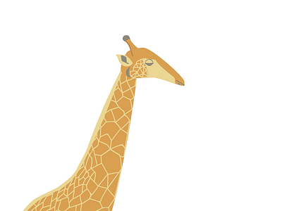 Friday night lazy eye giraffe illustration illustrator vector wildlife