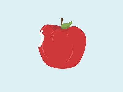 Red like Snow White's lips apple illustration illustrator red vector