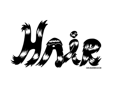 Hair curvy drawing hair hand lettering lettering typography wacom