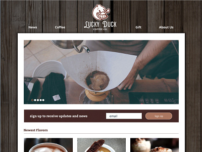 Lucky Duck Coffee LandingPage