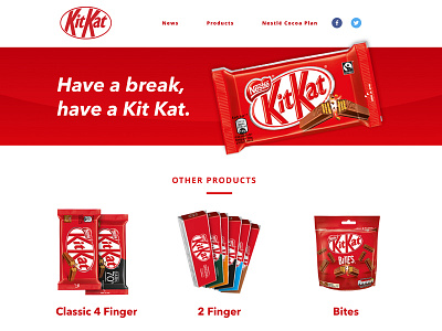 Kit Kat home page redesign V2 homepage landing page redesign thirtyui web