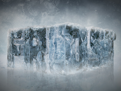 Frost 3d composite design frost ice photoshop render type