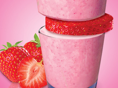 Strawberry Shake advertising design food photoshop retouching