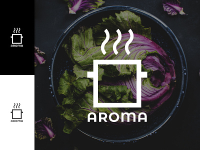 Aroma clean cooking eat food gourmet kitchen logo logo design logo design concept luxury menu preview restaurant restaurante simple