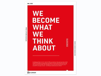 We become what we think about contrast design earl nightingale flowoh graphic design illustration poster poster a day poster art poster challenge quote text design typo typografie typography