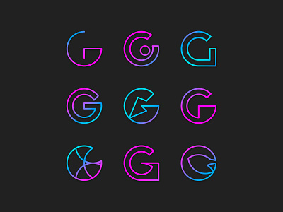 G - Exploration geometry gradient gradient color icon iconography lettermark letters logo logo design logo mark logo mark symbol logodesign logotype shapes simple design simple logo type type art