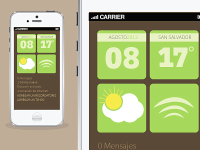 New App Concept aplicaciones app applications calendar gui ios ipad iphone tiempo time wheater wifi