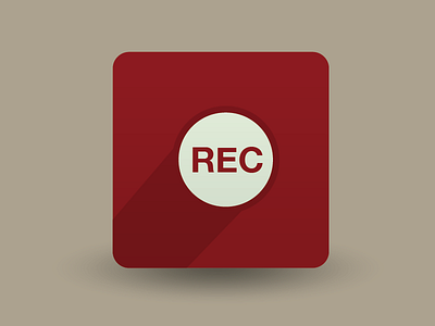 Rec Icon By Subcutaneo button flat flat design ico icon play rec button rec icon
