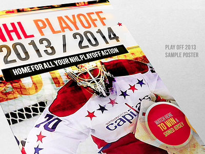 NHL PlayOff Sample Poster - Full Preview advertising afiche design diseño poster poster design